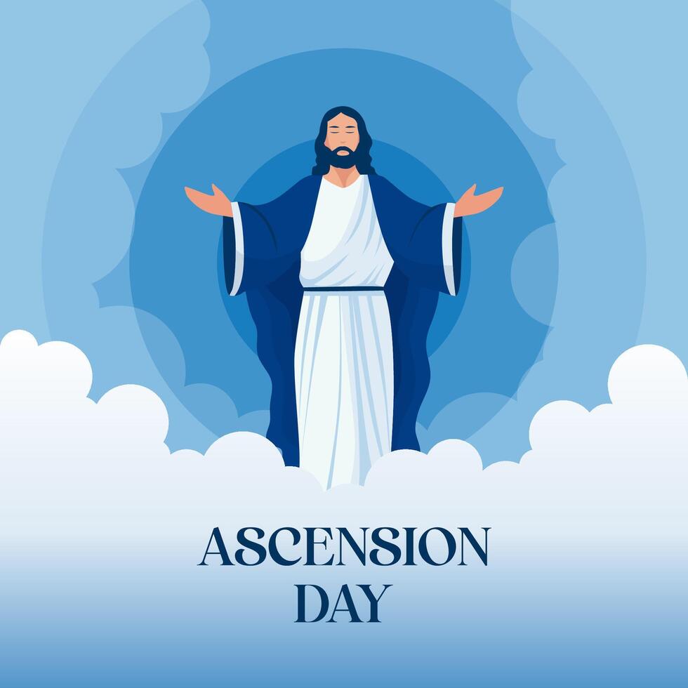 Ascension Day illustration background. eps 10 vector