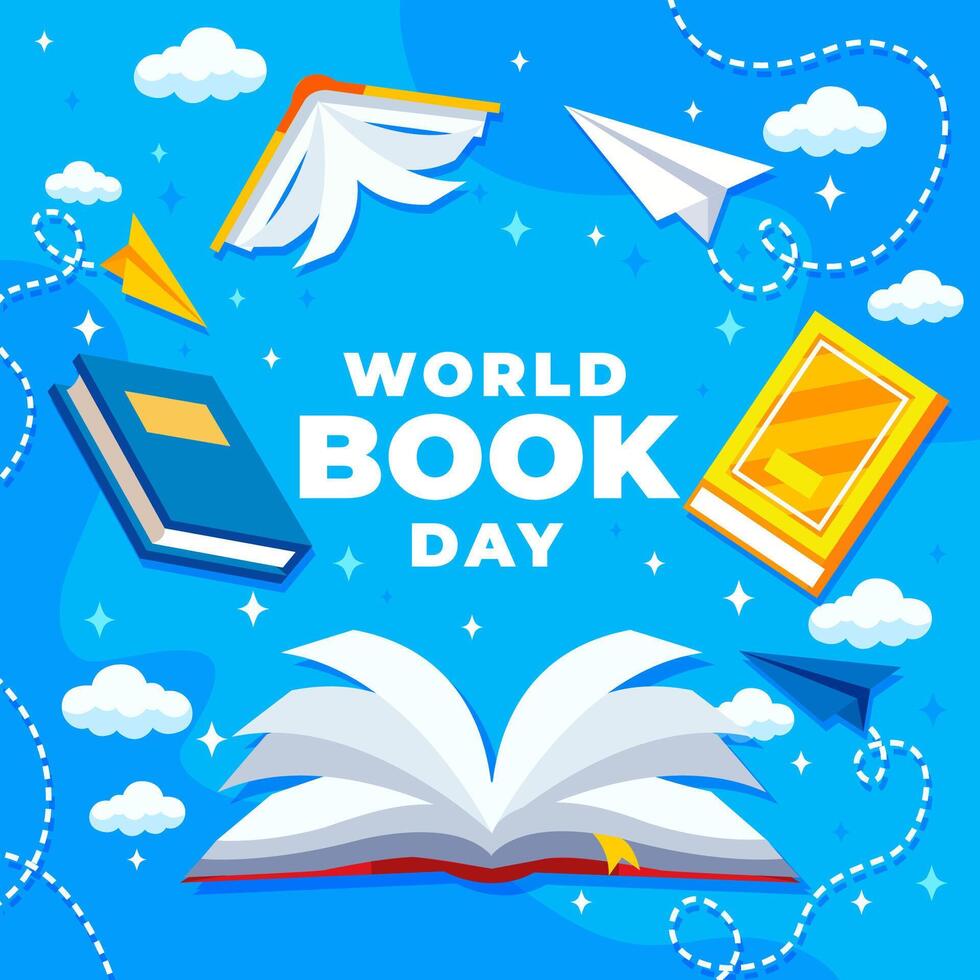 World Book Day illustration background. eps 10 vector