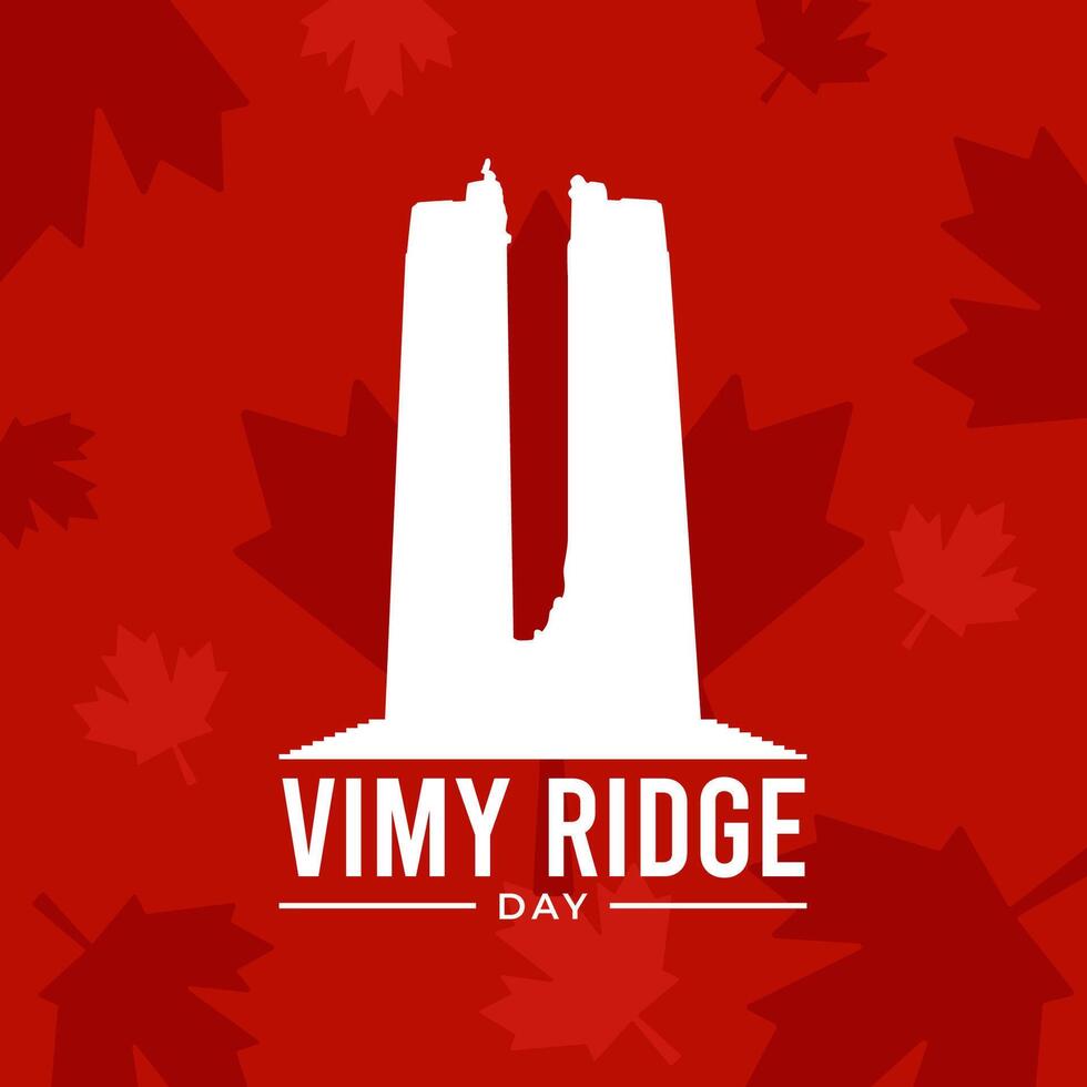 Vimy cresta día ilustración antecedentes. eps 10 vector