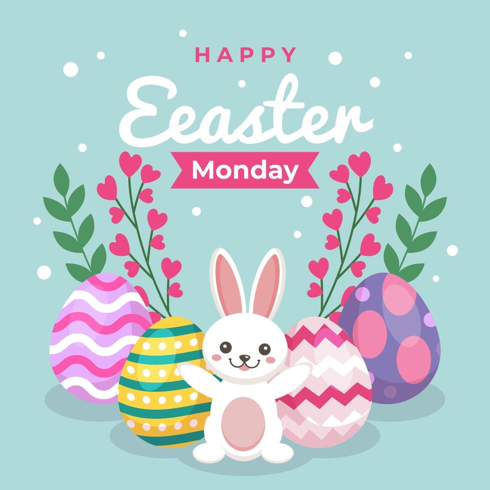 Happy Easter Monday illustration . eps 10 vector