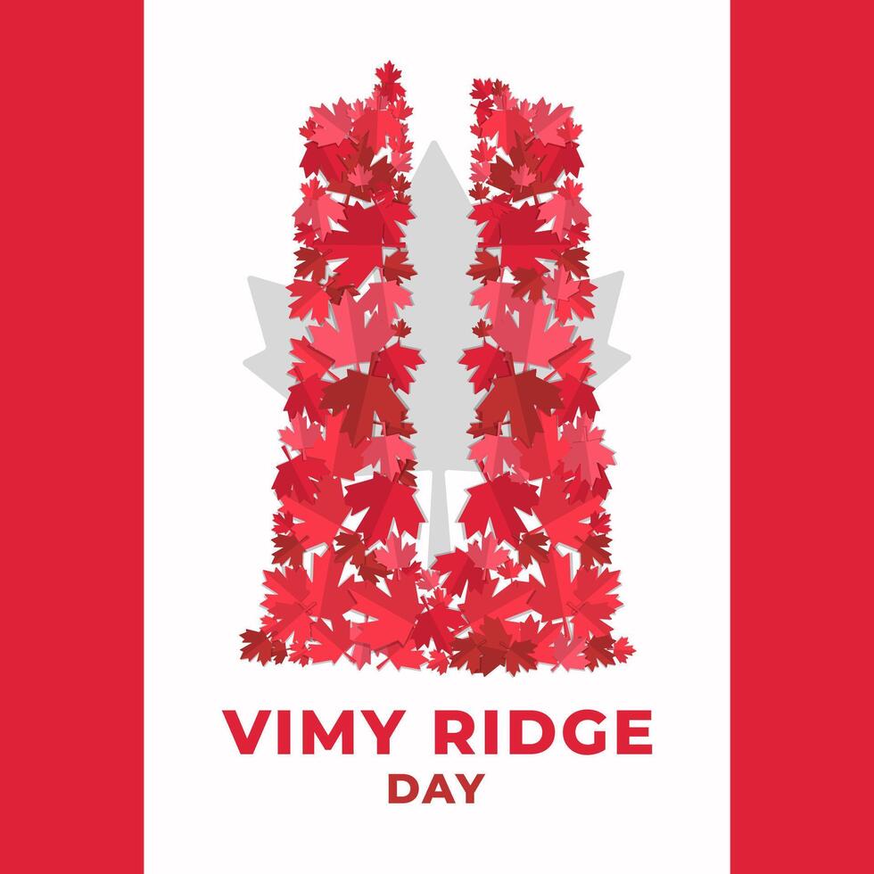 Vimy Ridge Day Illustration background. eps 10 vector