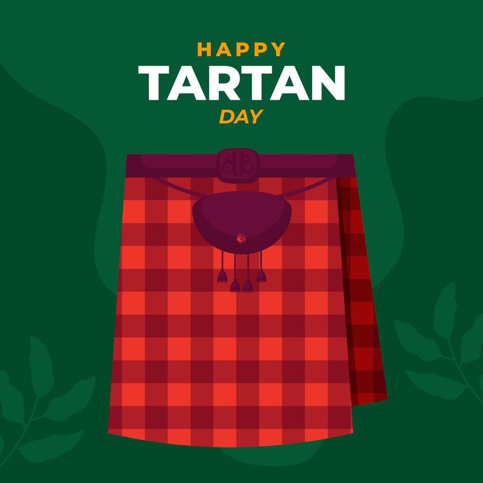 Happy Tartan Day Illustration background. eps 10 vector