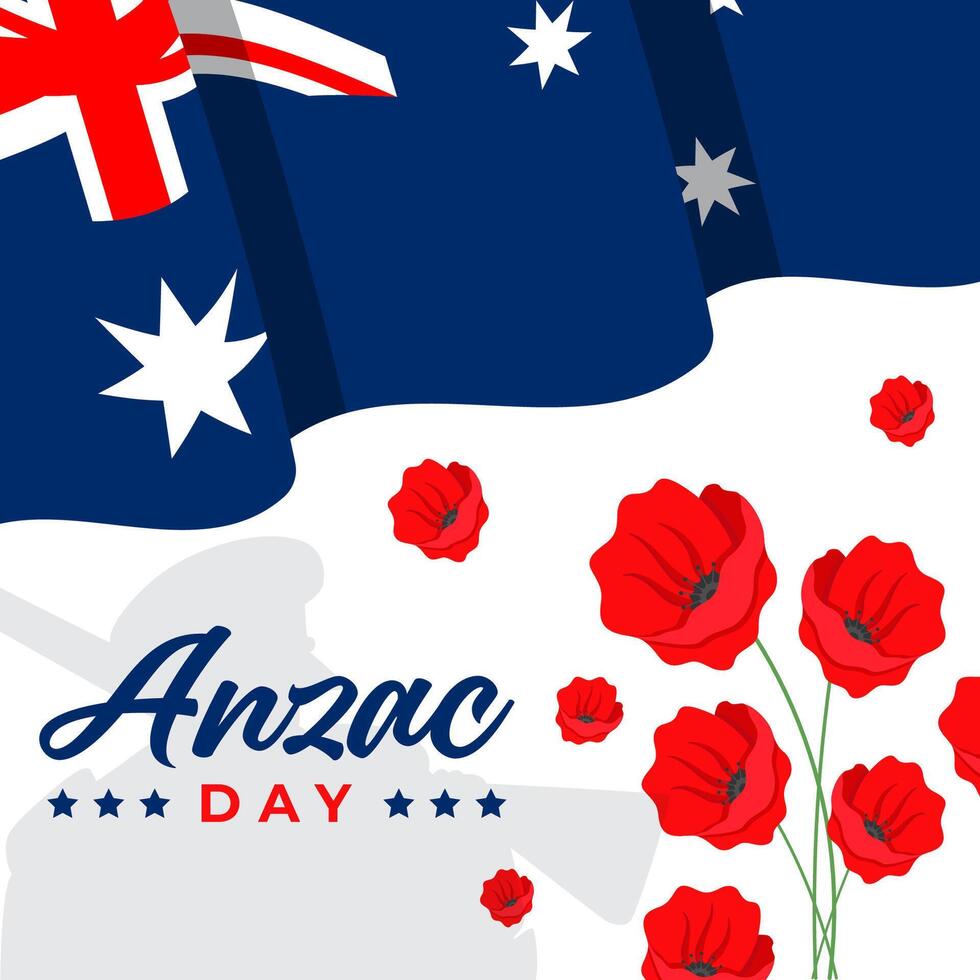 Happy Anzac Day Illustration background. eps 10 vector