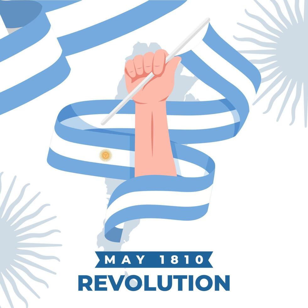 mayo revolución día ilustración antecedentes. celebracion de argentina mayo revolución. eps 10 vector