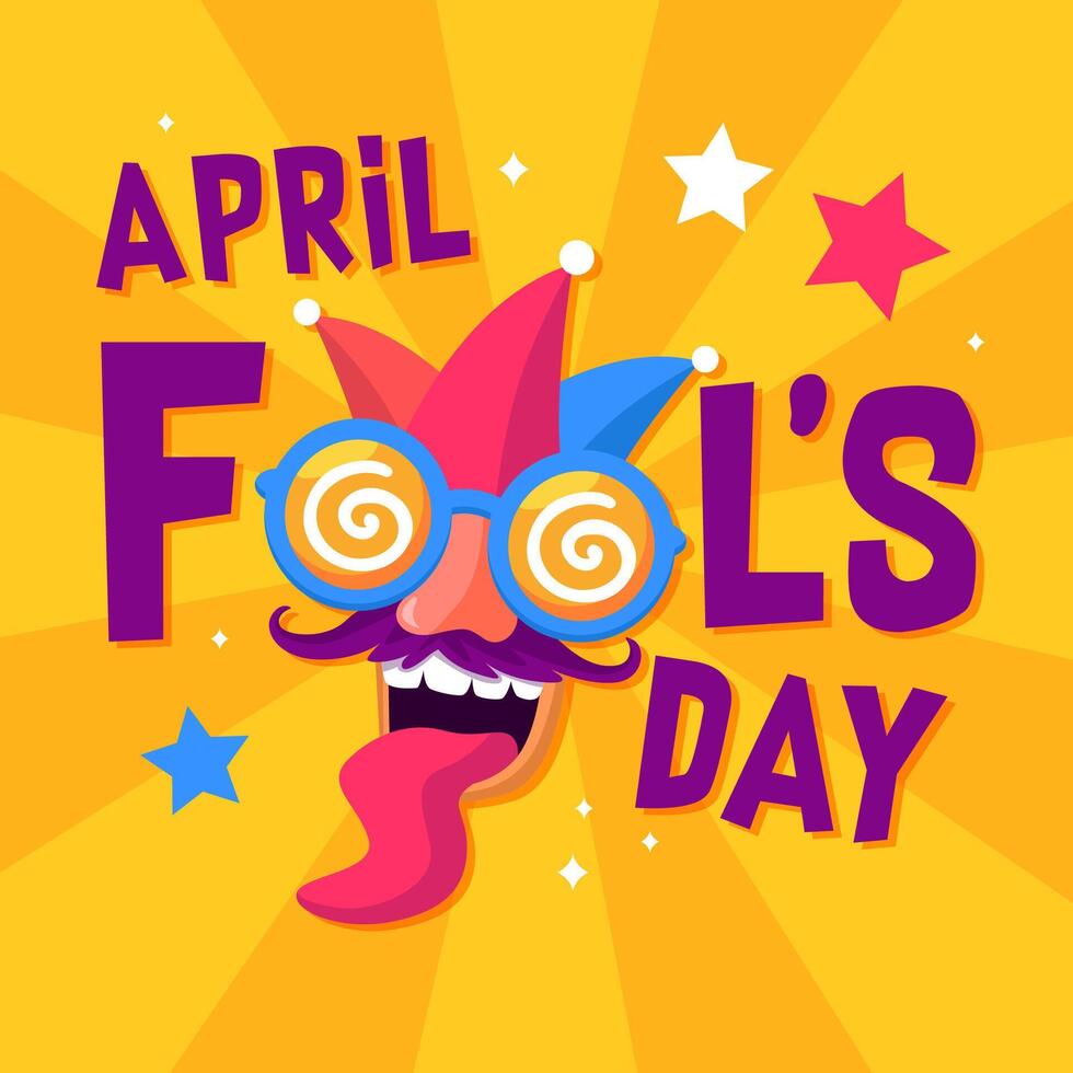 Illustration of Apil Fool's. April Fool's Day illustration background. eps 10 vector