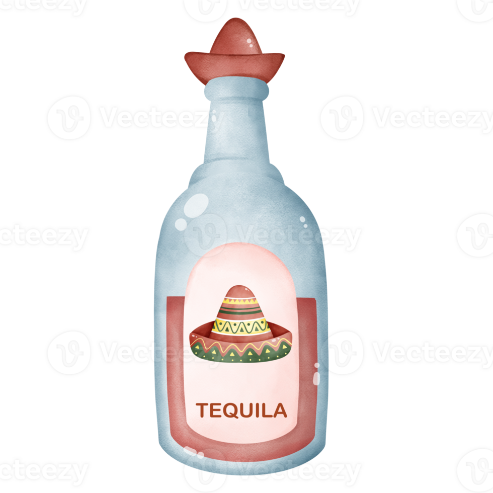 Illustration of Tequila, alcoholic beverage clipart png