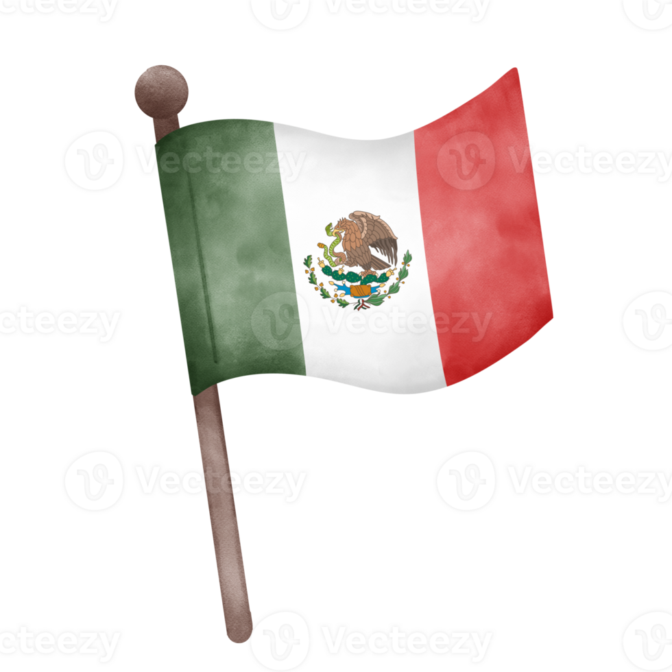 Illustration von das Mexikaner Flagge png