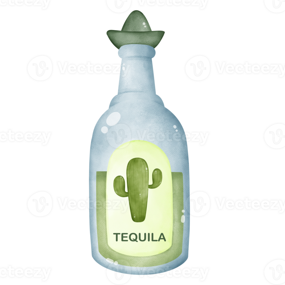 Illustration of Tequila, alcoholic beverage clipart png