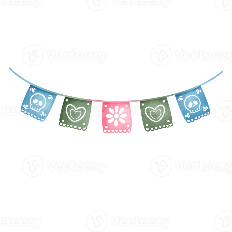 Party bunting flag for celebration png