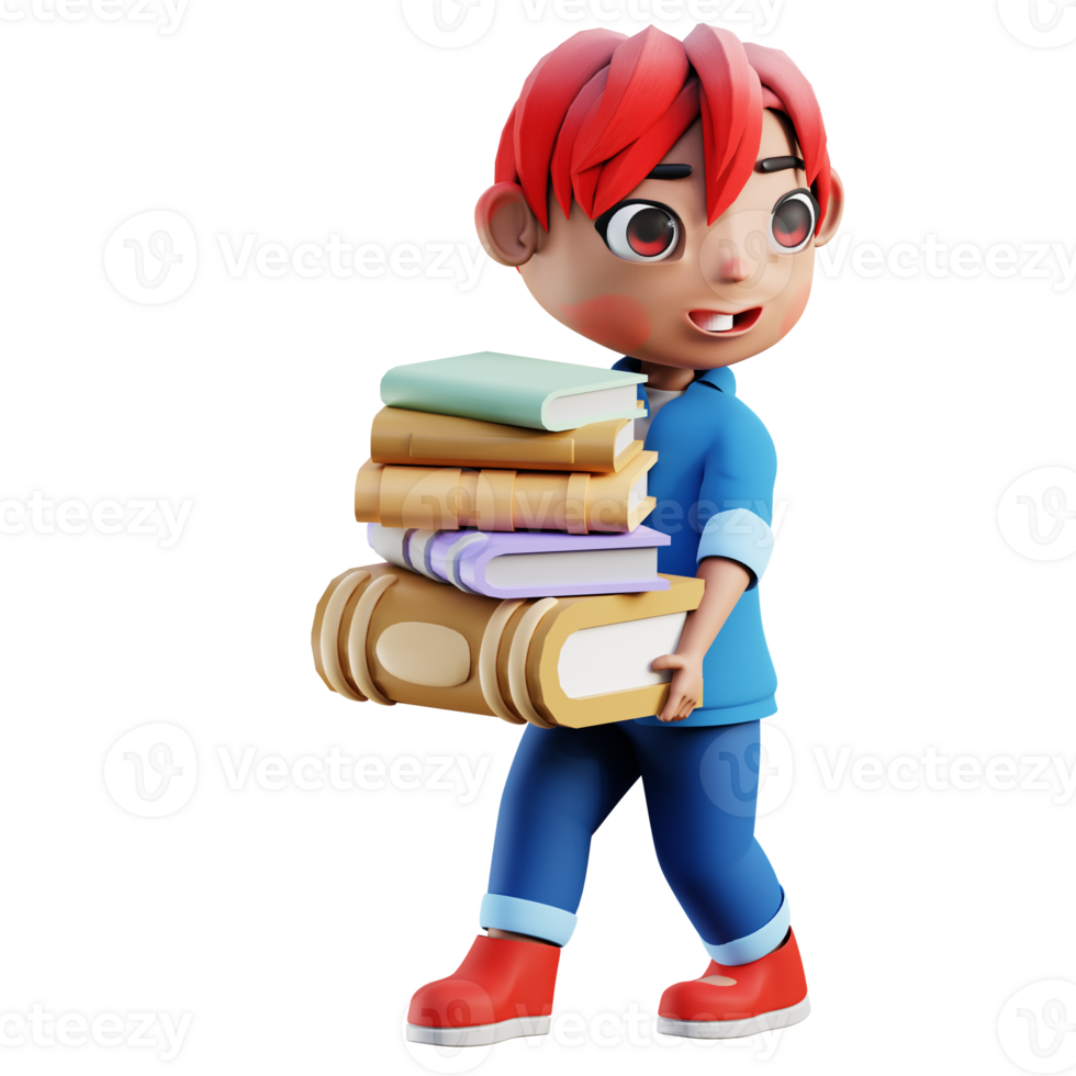 Bring Book 3D Icon Illustration for Web,App, etc png