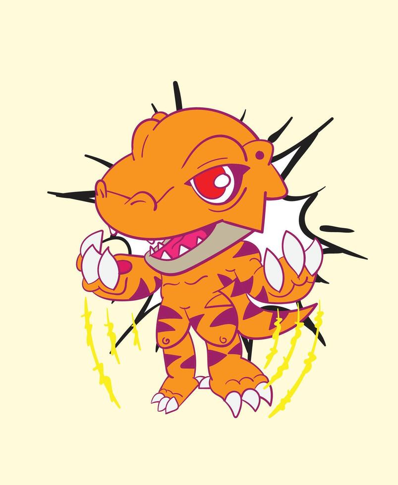 dinosaur attack illustration design for sukajan is mean japan traditional cloth or t-shirt with digital hand drawn Embroidery Men T-shirts Summer Casual Short Sleeve Hip Hop T Shirt Streetwear vector
