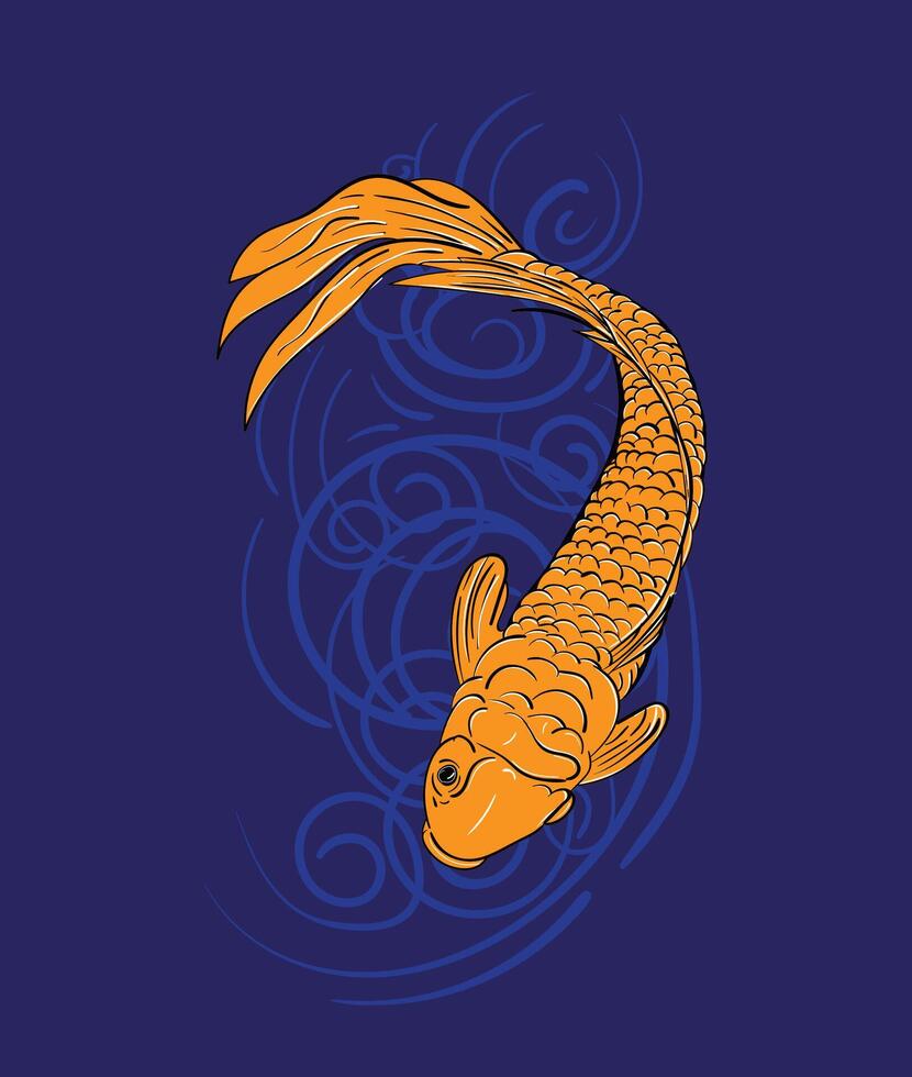 koinobori carpa serpentinas en oro elementos antecedentes. japonés traducir dorado semana fiesta vector