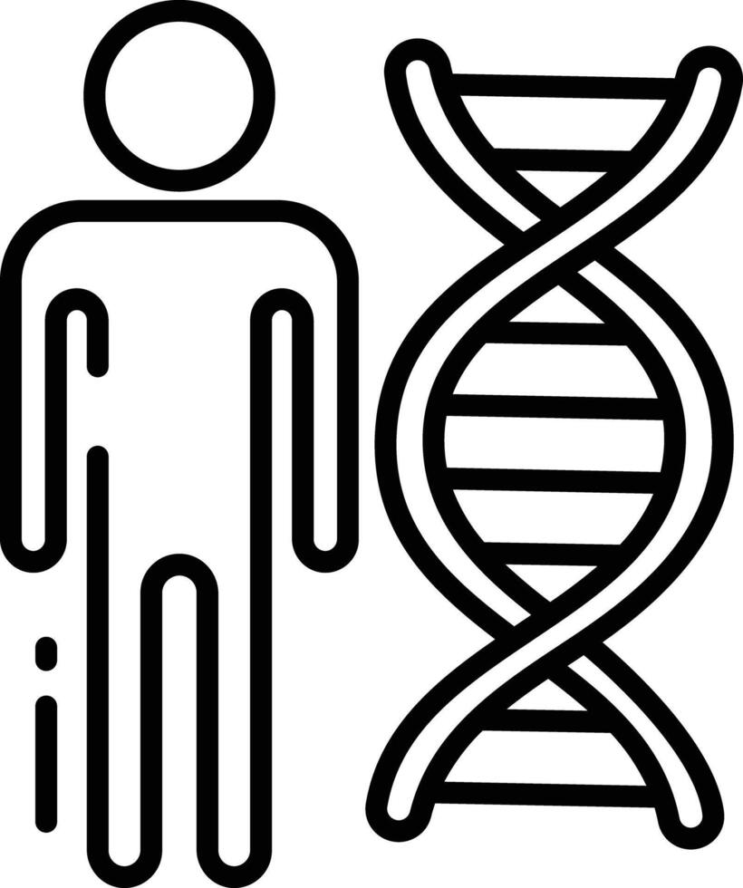 Human Genetics outline illustration vector