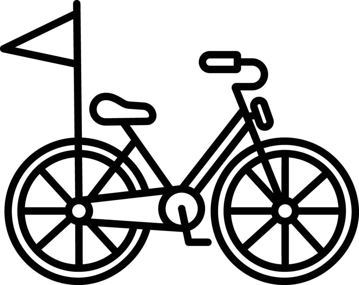 Bicycle outline illustration vector