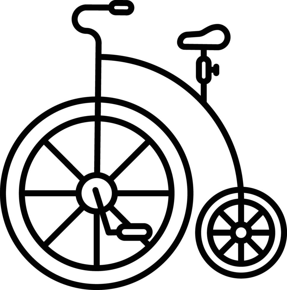 Bicycle outline illustration vector