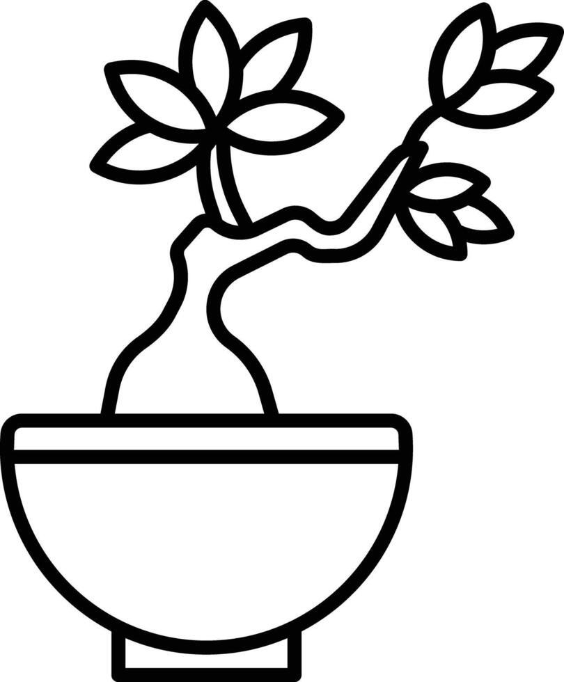 banyan tree bonsai illustration vector