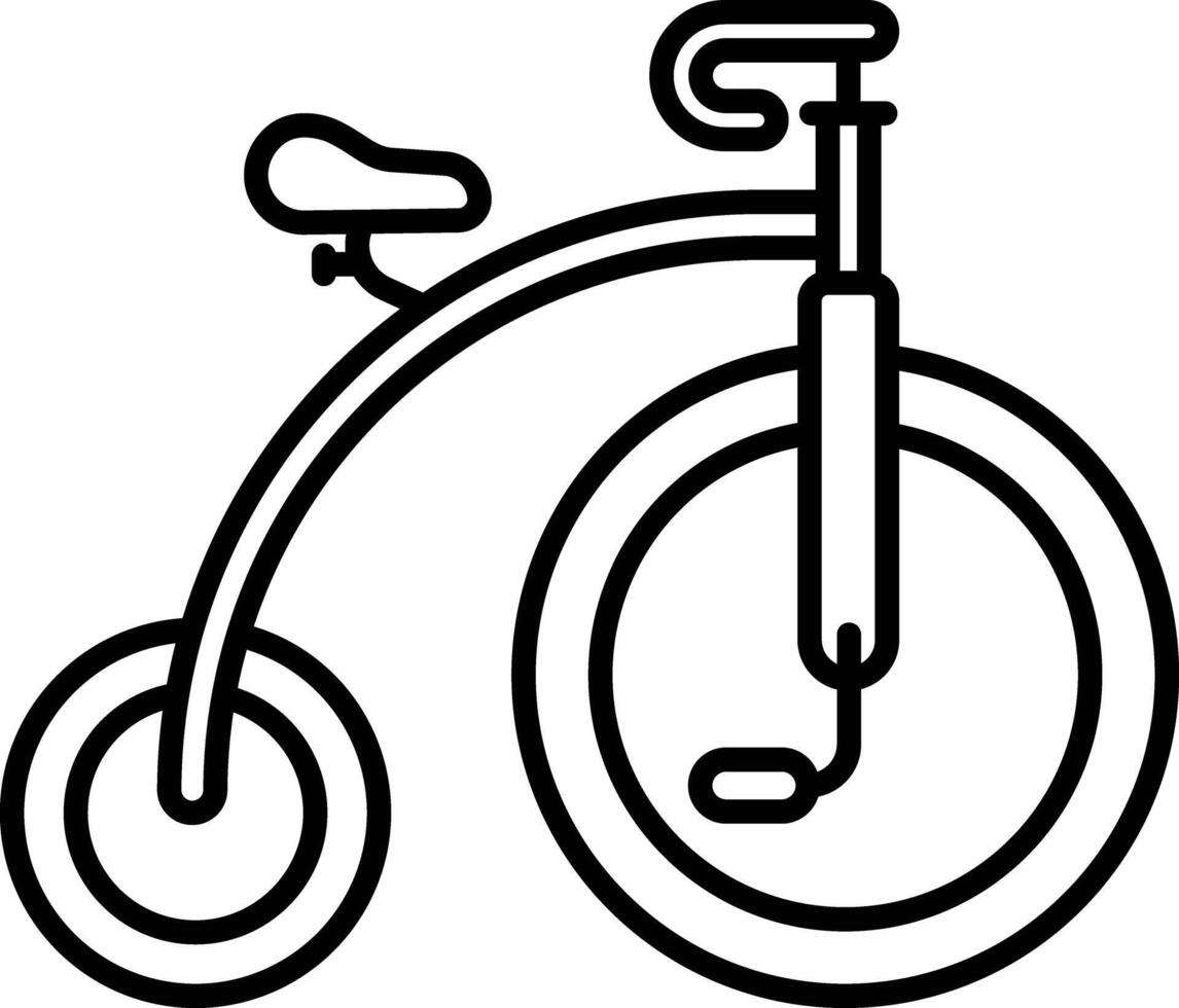 Bicycle outline illustration vector