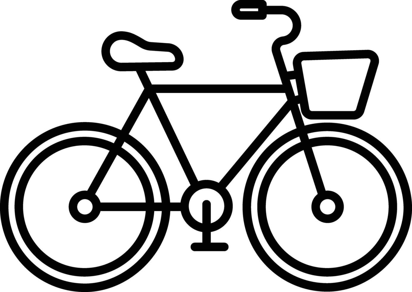 Bicycle outline illustration vector