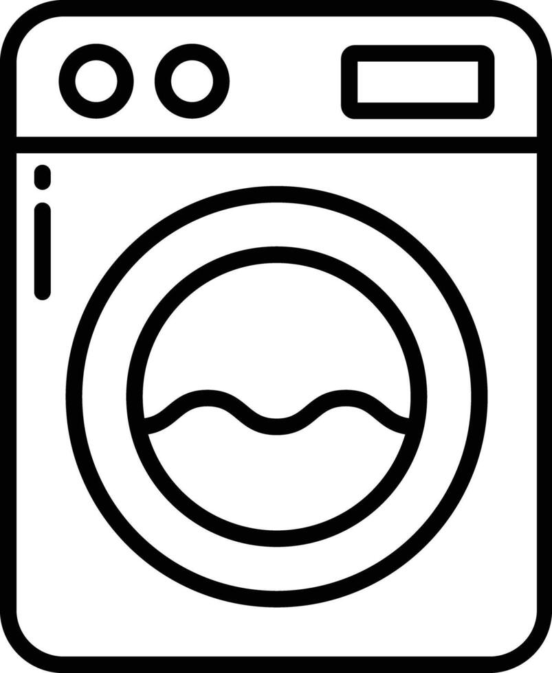 Washing machine outline illustrations vector