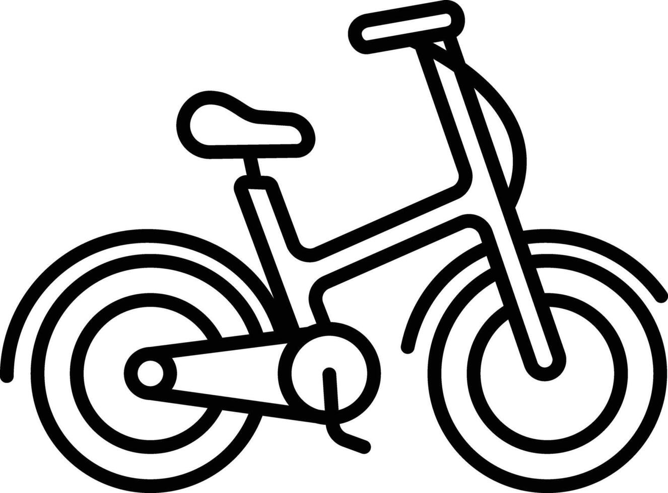 Bicycle outline illustration vector
