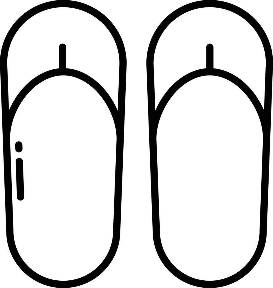 Flip Flops outline illustration vector