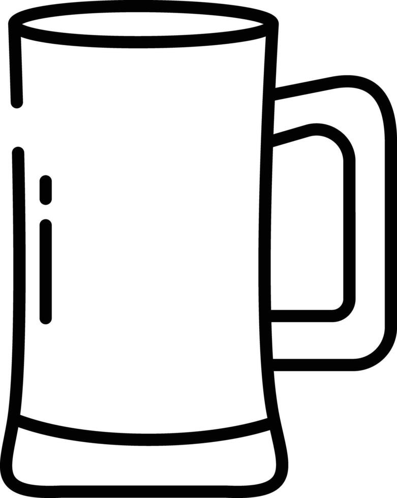 Beer Mug outline illustration vector