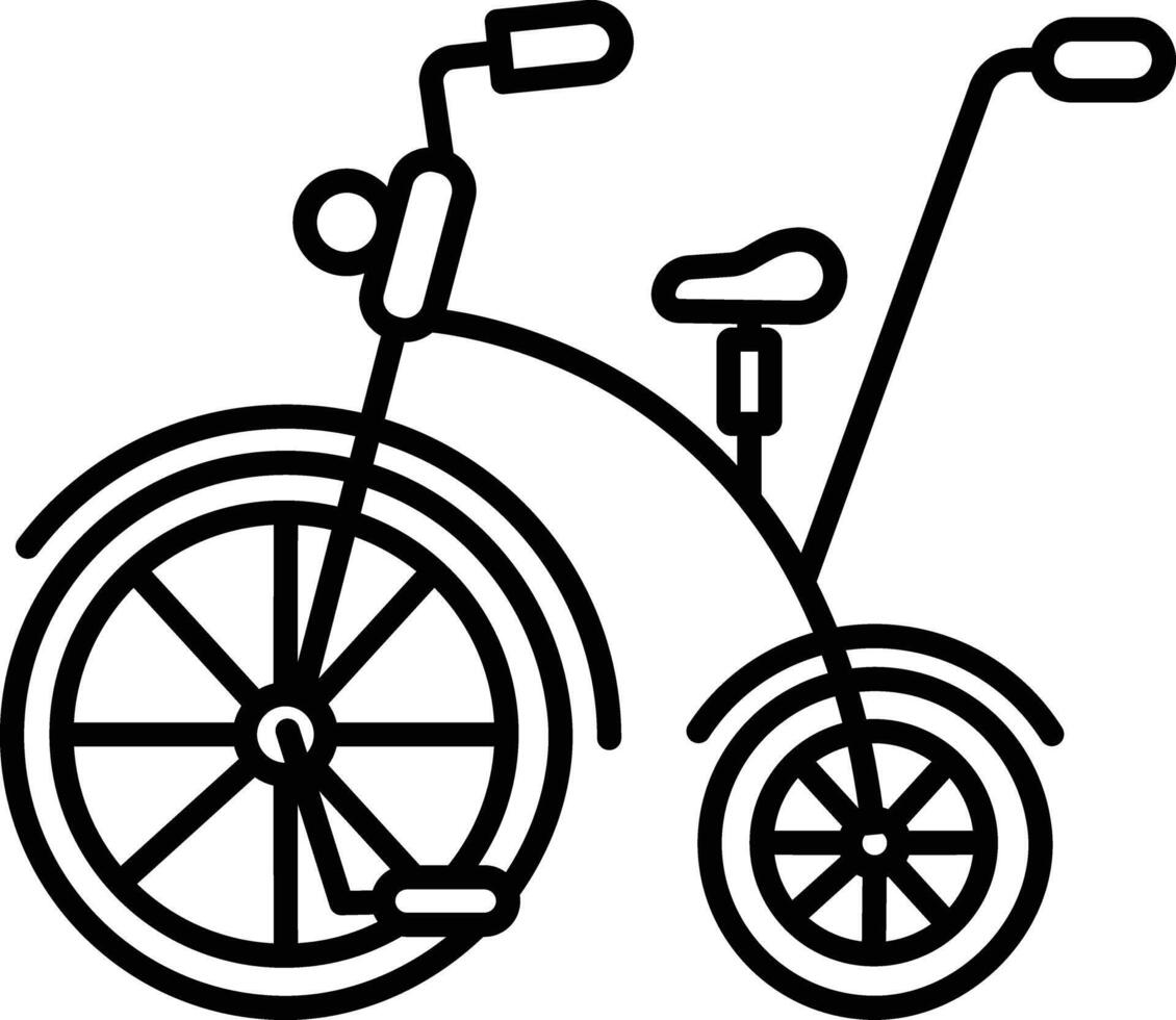 Bicycle outline illustration vector