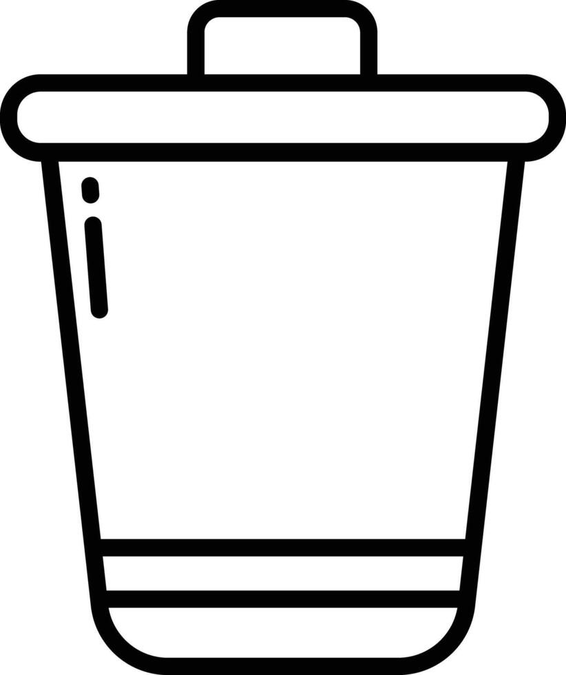 Bin outline illustration vector