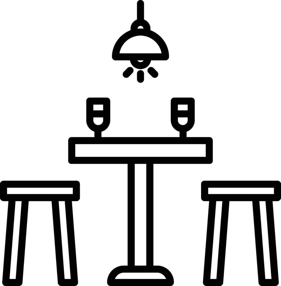 Table outline illustration vector