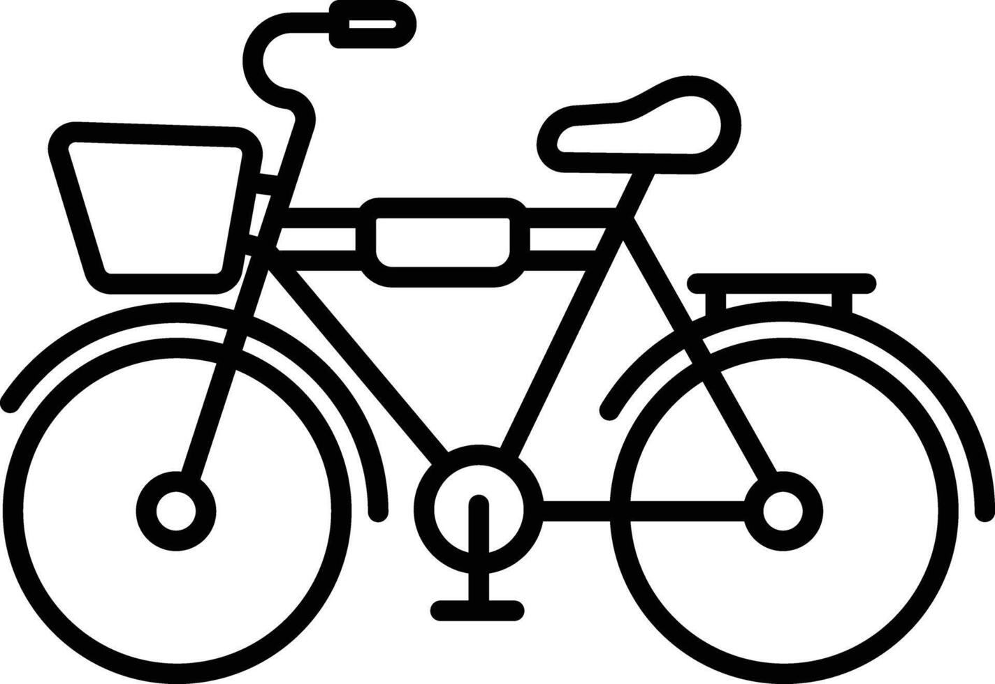 Bicycle outline illustration vector