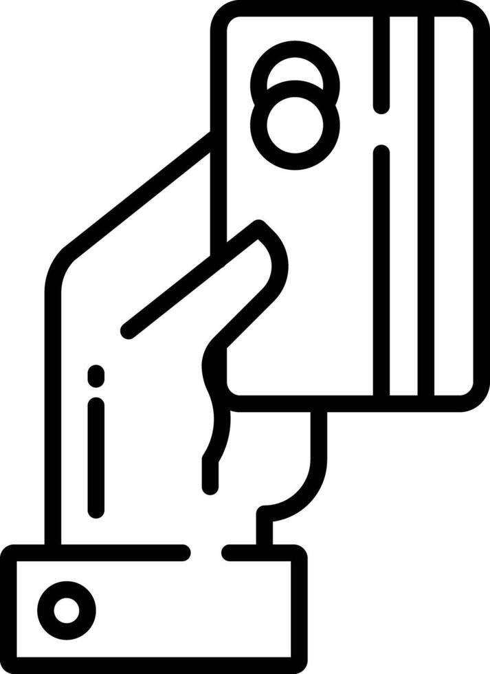 Card Pay outline illustration vector