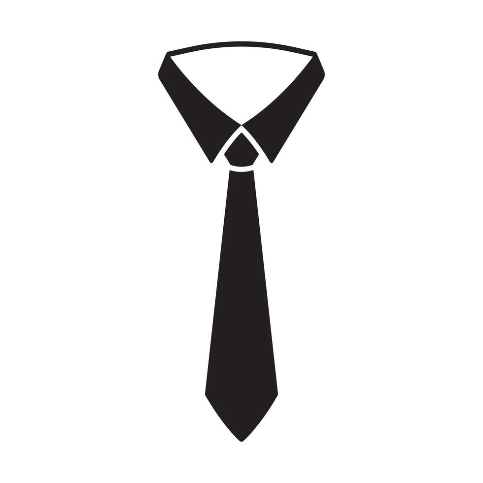 formal tie logo design isolated on white background vector