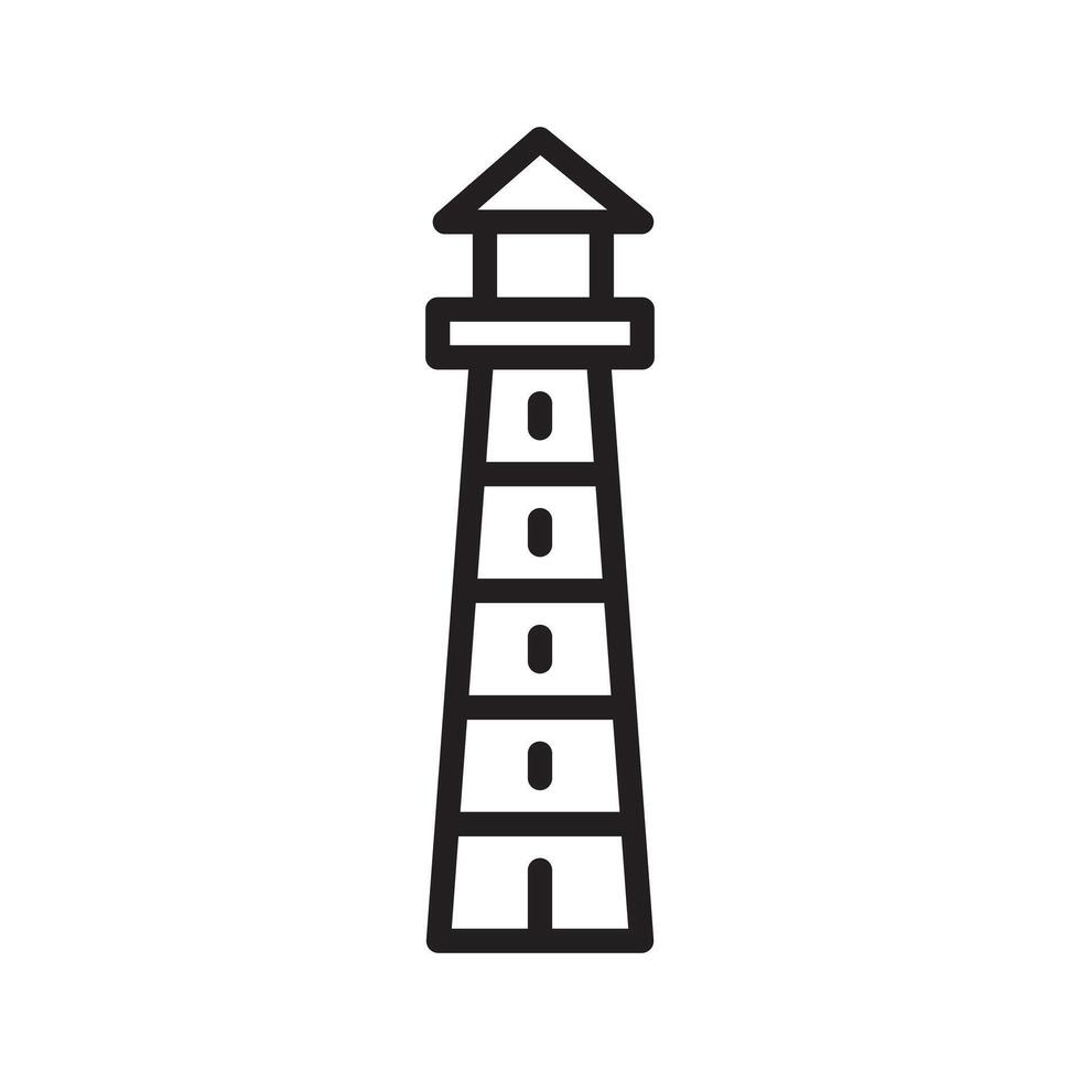 line icon lighthouse isolated on white background vector
