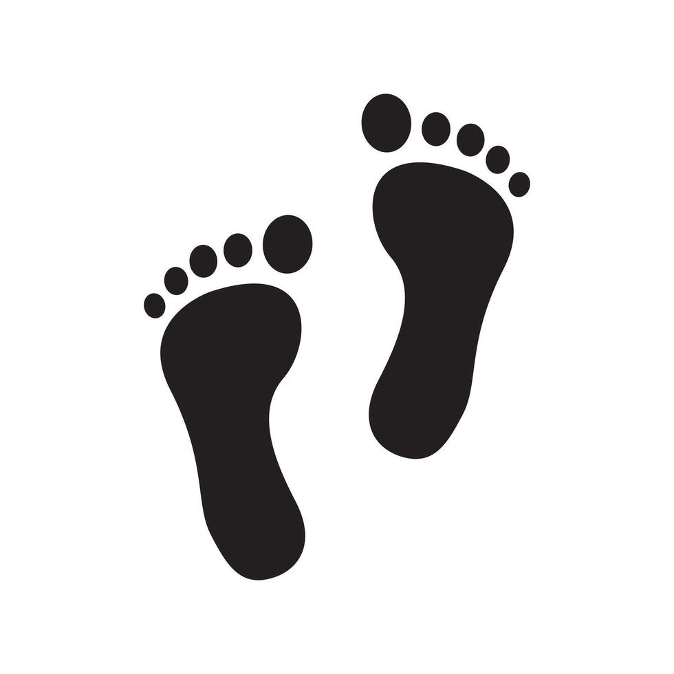 human footprint icon flat illustration vector