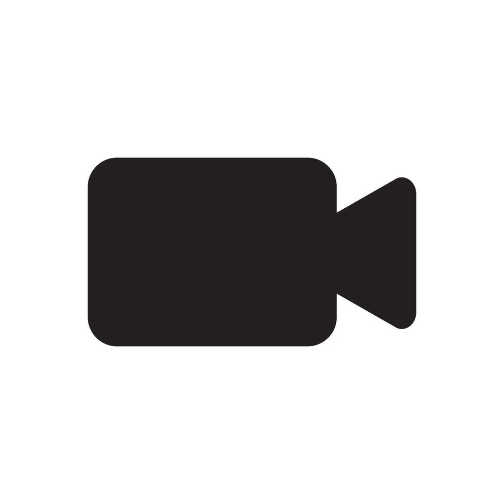 camcorder icon flat on white background vector