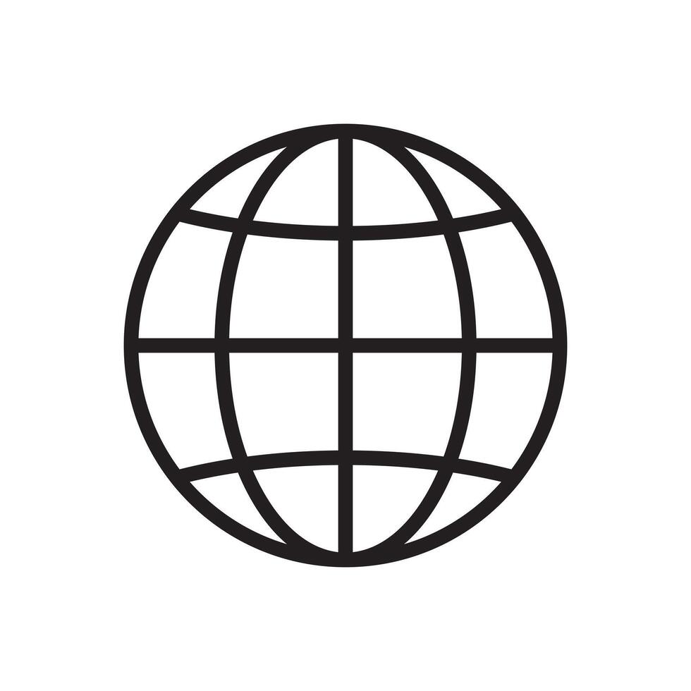 line icon globe earth global design illustration vector