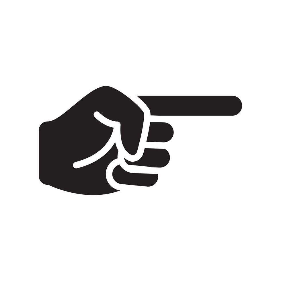 pointing finger hand icon flat illustration vector