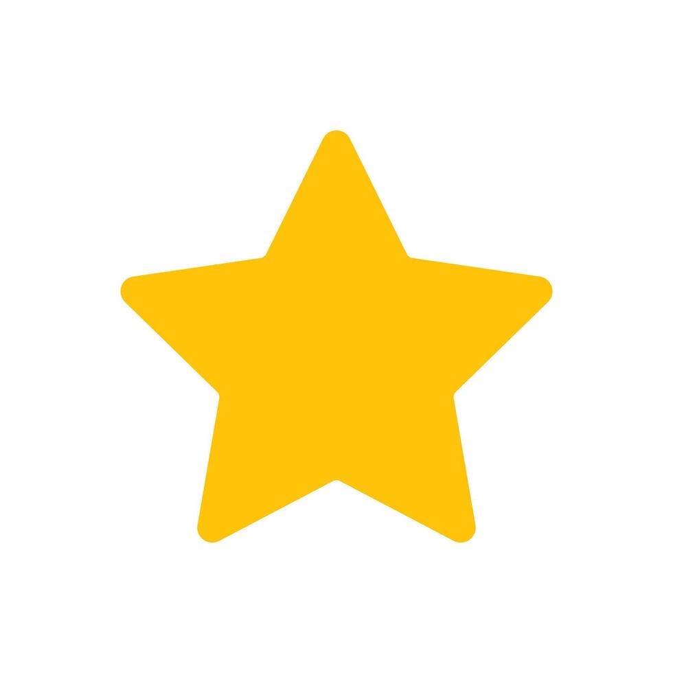 favorite star yellow gold icon flat illustration vector