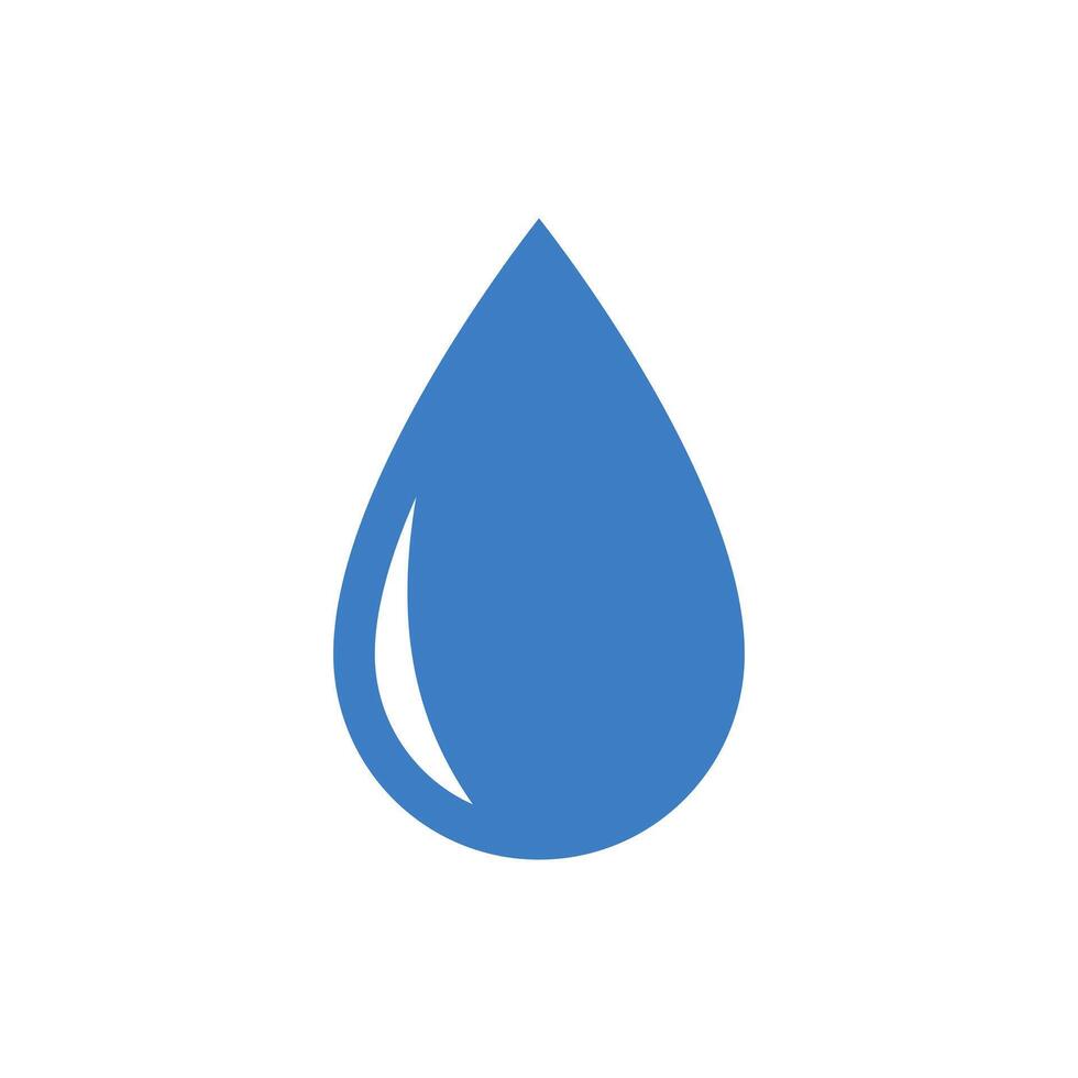 lluvia agua gotita icono azul color ilustración vector