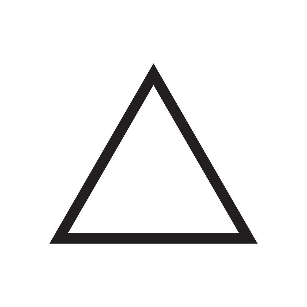 line icon triangle pyramid flat illustration vector