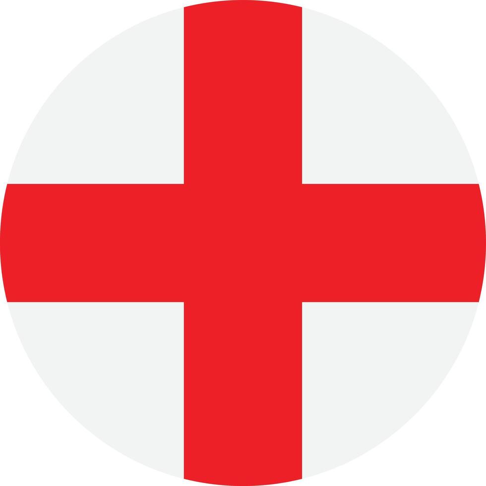 Round England flag . Circle flag of England . English flag button . illustration vector