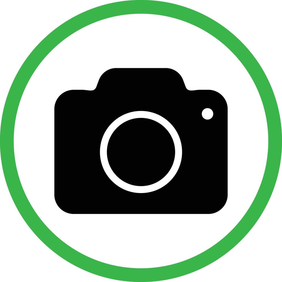 Camera allowed zone icon . Photo allowed sign . illustration vector