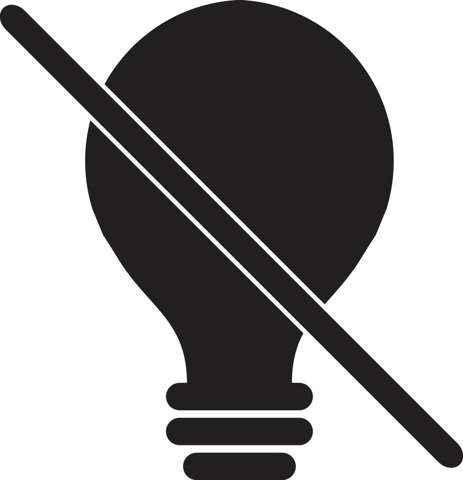 Light off icon . No light icon . No lightbulb icon . illustration vector