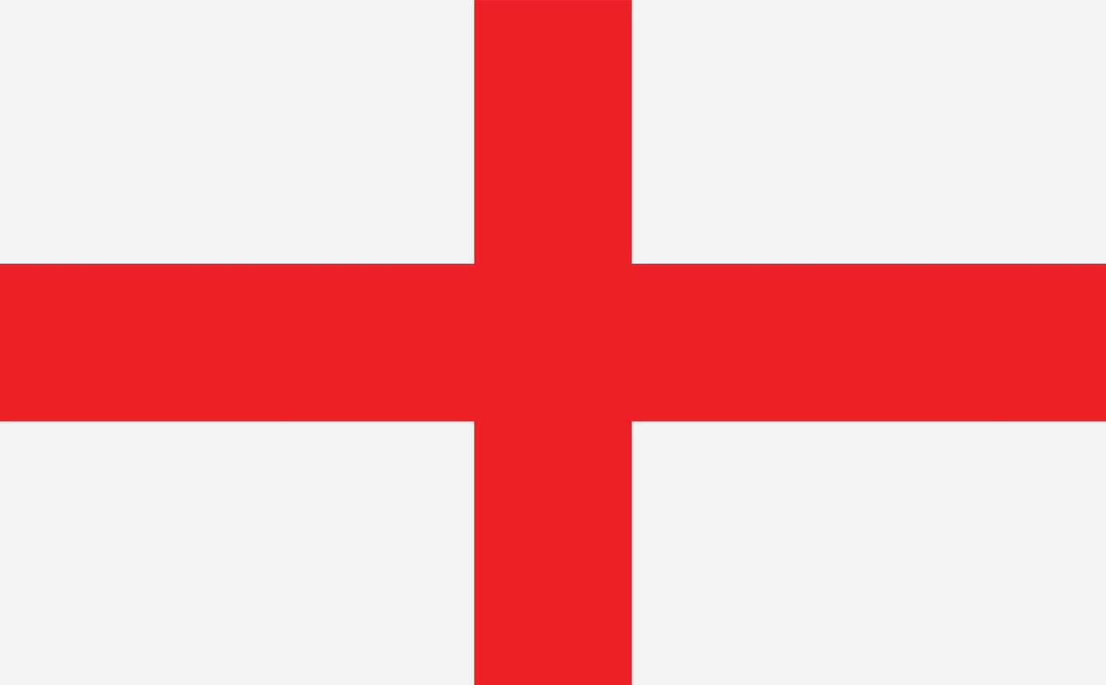 Inglaterra bandera . Inglaterra nacional bandera aislado en blanco antecedentes vector