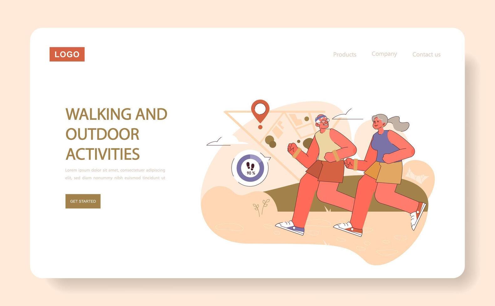 Retirees' Activities concept. vector