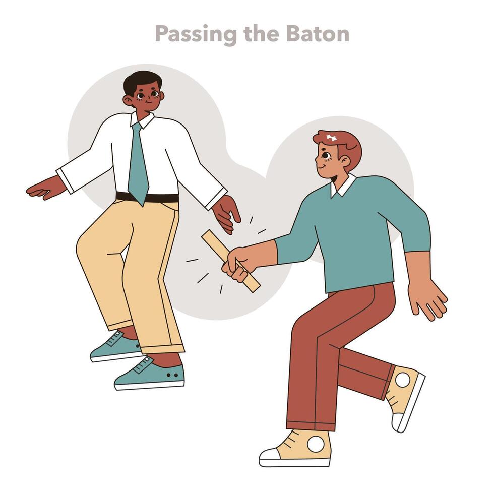 Passing the Baton concept. illustration. vector