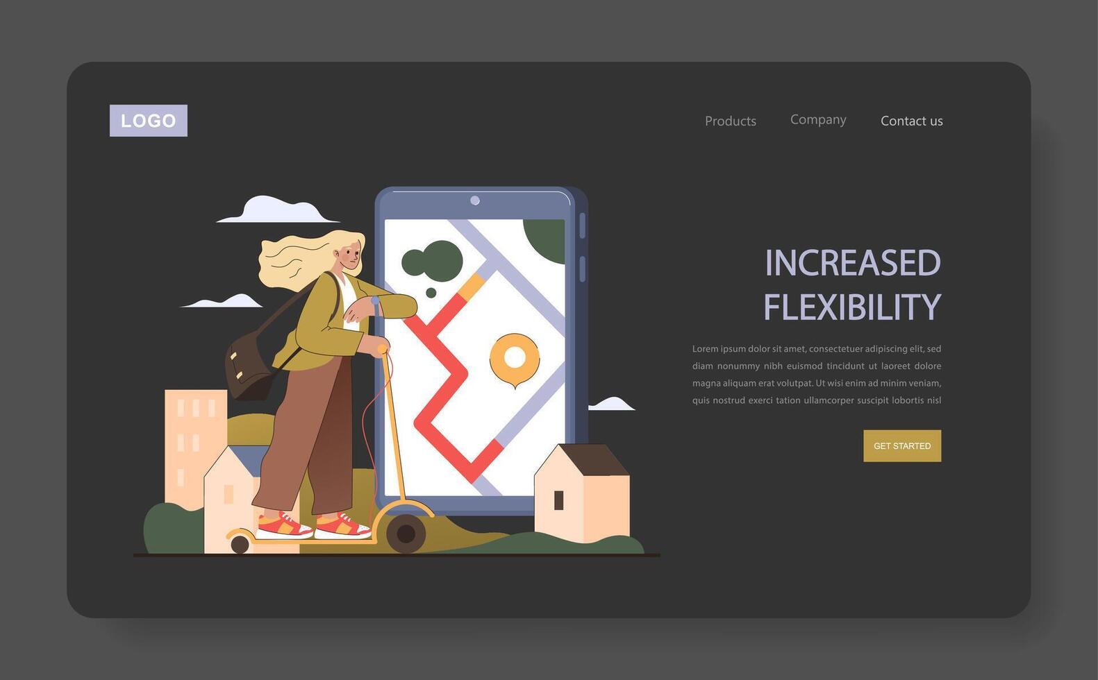 Increased Flexibility concept. vector
