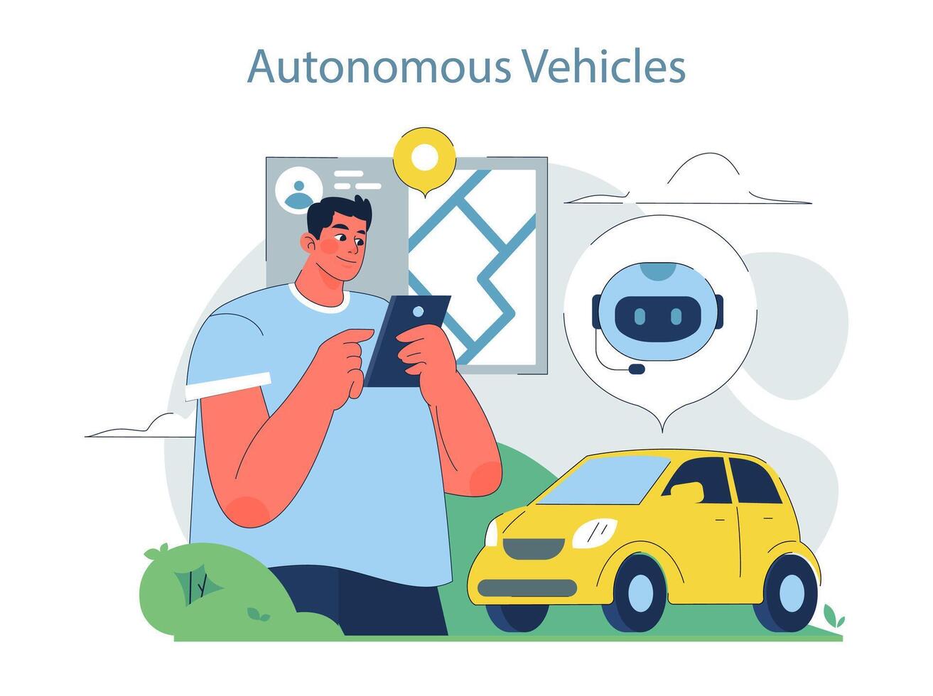 Autonomous Vehicles concept. vector