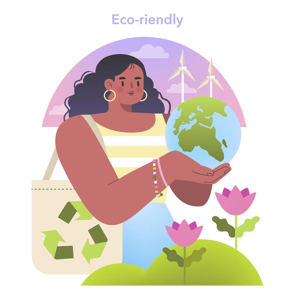 Eco-friendly Lifestyle concept. illustration vector