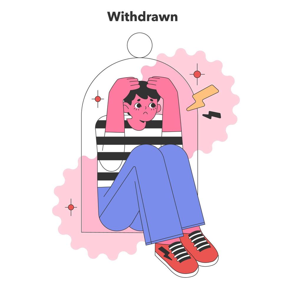 Withdrawn concept. Flat illustration vector